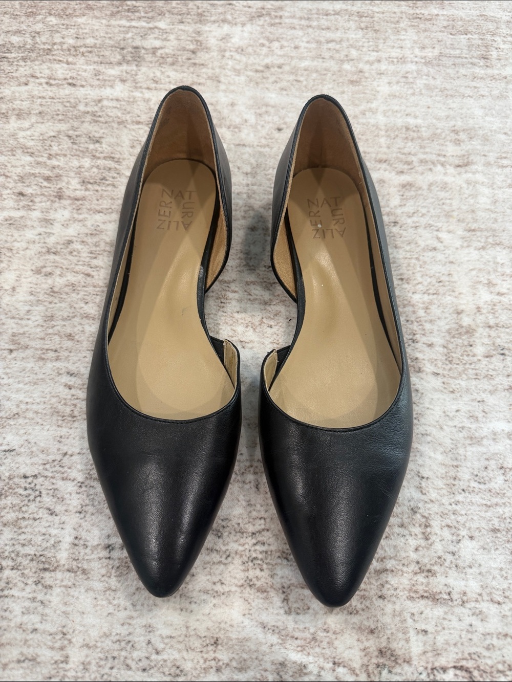 Naturalizer Black Pointed D'Orsay Flats